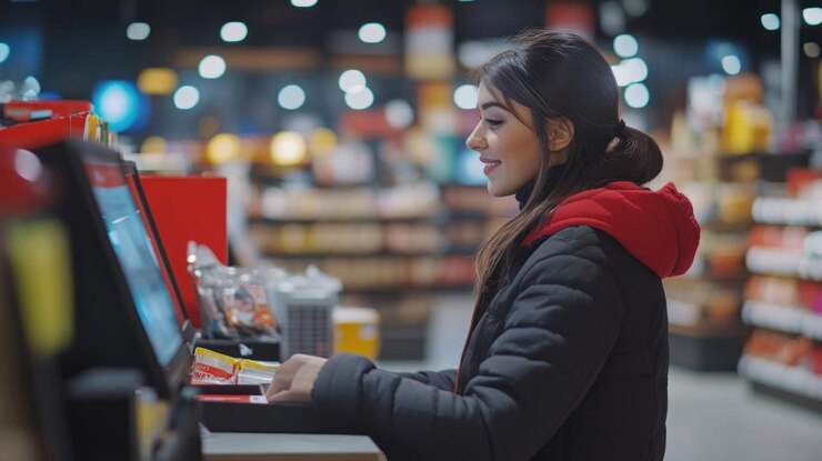 woman-paying-groceries-with-card-checkout-counter